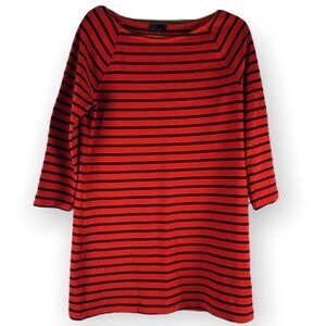 Gap 3/4 sleeve red & navy stripe dress
